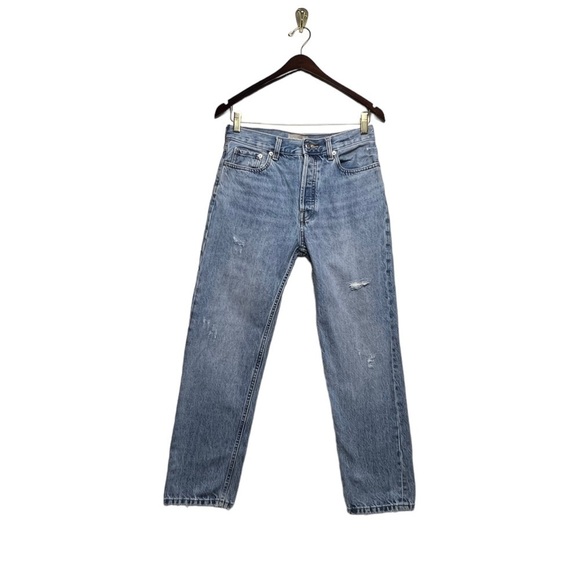 EVERLANE The Relaxed Straight Fit Jeans Blue 25 - Picture 2 of 8